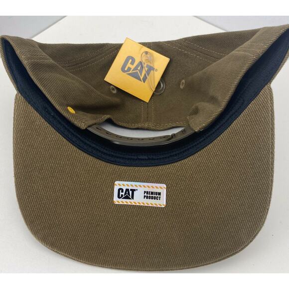 Caterpillar CAT Equipment Olive & Mint Green 5 Panel SnapBack Raised Embroidery - Picture 2 of 5